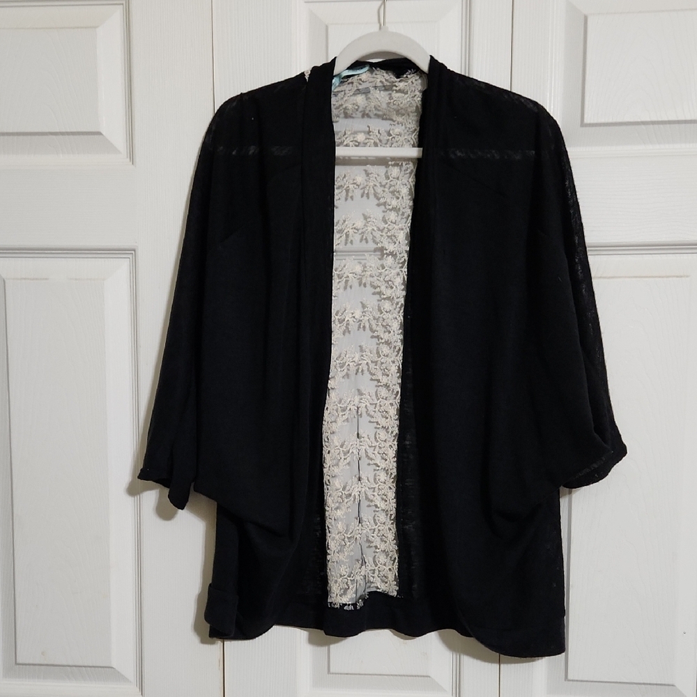 Maurices Black Cardigan Sweater Relaxed Fit